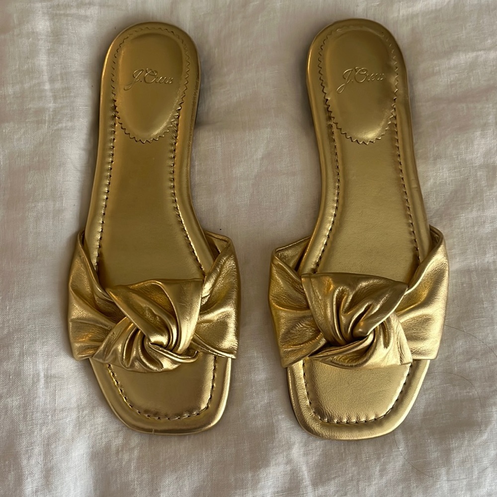 Crew Gold Knot Flat Sandals